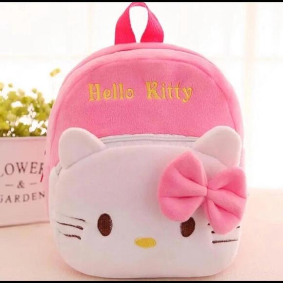 Hello Kitty Mini Cute Little Backpack Small Bag Back Pack Pink Plush Stuffed New - Picture 1 of 12